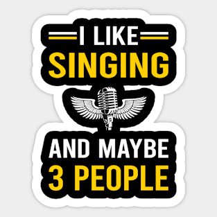 3 People Singing Sticker